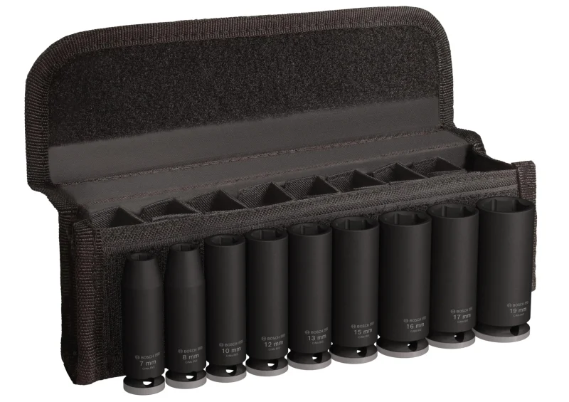 Bosch 9x Coffret de douilles PRO Impact (69 x 35 mm, Professional Accessoire Perceuses et visseuses) - Bosch Outillages