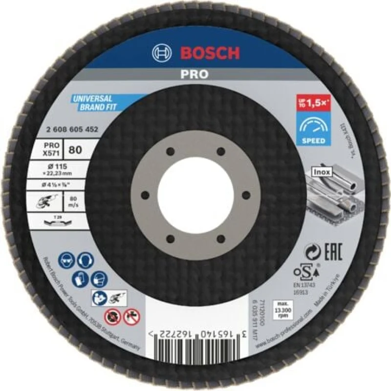 Bosch Outillages 2608605452 X571 Disque segmenté Diamètre 115 mm Ø de perçage 22.33 mm acier 1 pc(s) X985502
