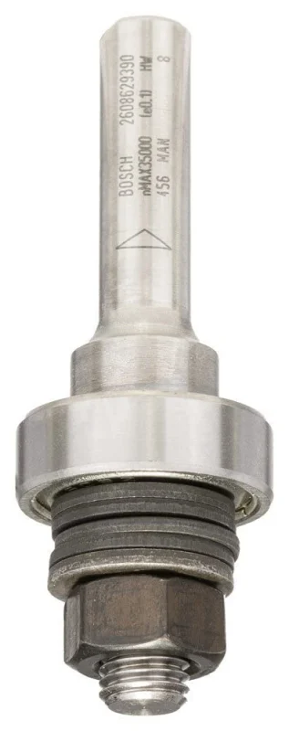 Bosch Outillages 2608629390 Tige pour fraise circulaire à rainurer avec roulement à bille 8 mm d 22 mm G 60,3 mm, Gris, 1/2 Inch