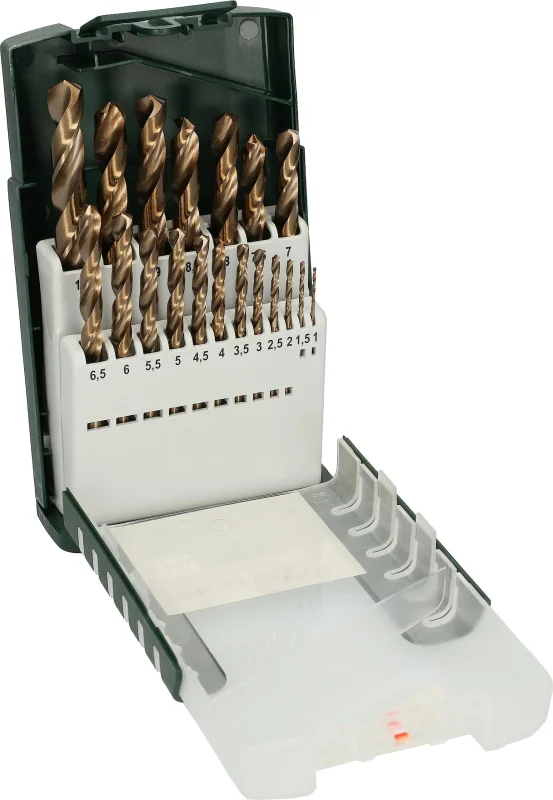 Bosch Outillages 2609255133 Set de 19 Forets à métaux rectifiés HSS-Cobalt, Diamètres 1/1,5/2/2,5/3/3,5/4/4,5/5,5/6/6,5/7/7,5/8/8,5/9/9,5/10 mm