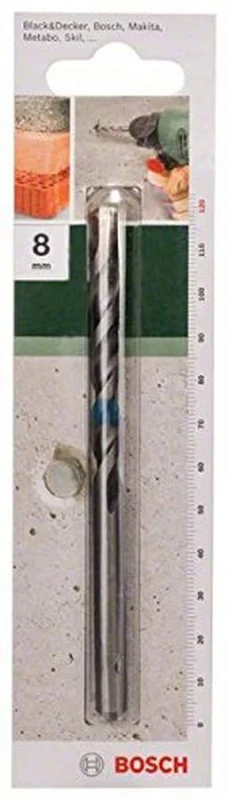 Bosch Outillages 2609255408 Foret à béton ISO 5468 Diamètre 8 mm Longueur 120 mm Diamètre queue 7,2 mm