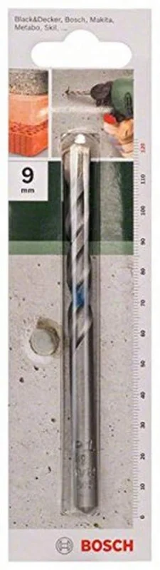 Bosch Outillages 2609255409 Foret à béton ISO 5468 Diamètre 9 mm Longueur 120 mm Diamètre queue 8 mm
