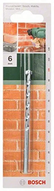 Bosch Outillages 2609255426 Foret à matériaux ISO 5468 Diamètre 6 mm Longueur 100 mm Diamètre queue 4,8 mm