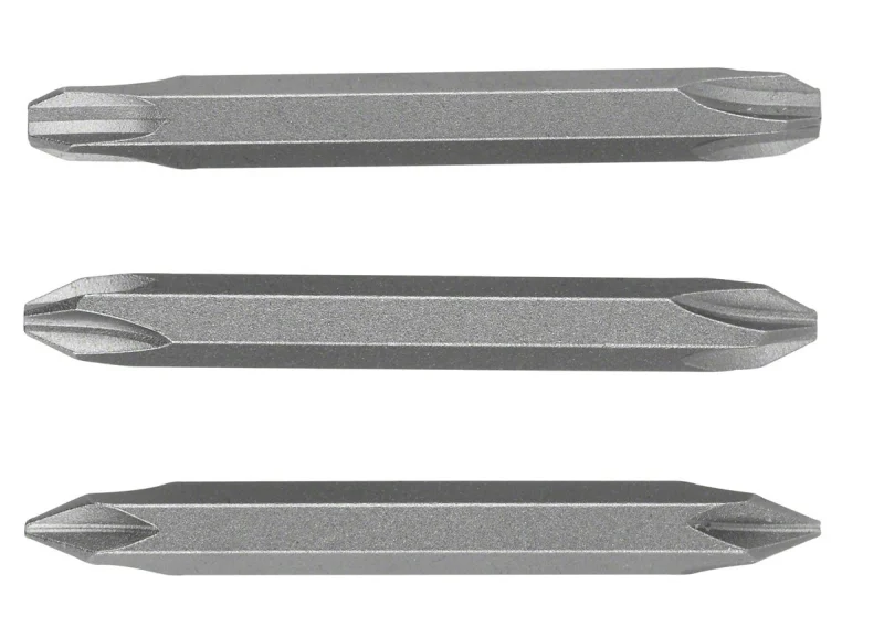 Bosch Outillages 2609255962 Set de 3 embouts de tournevis doubles 1 x PZ1 + PZ1, 1 x PZ2 + PZ2, 1 x PZ3 + PZ3