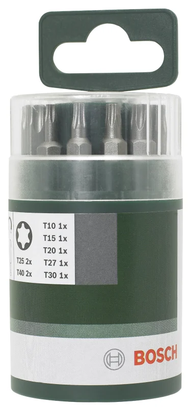 Bosch Outillages 2609255976 Set de 9 embouts de vissage courts qualité standard avec porte-embout Torx 10/15/ 20/25/ 25/27/ 30/40/ 40