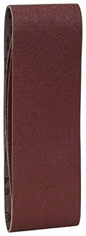 Bosch Outillages 2609256211 Bandes abrasives pour Ponceuses à bande Qualité rouge 75 x 508 Grain 60 Lot de 3 feuilles