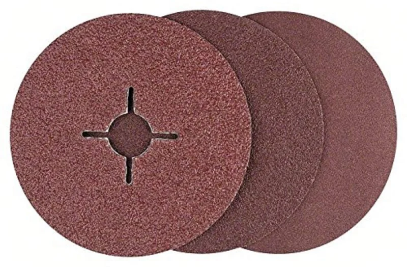 Bosch Outillages 2609256254 Disques abrasifs pour Meuleuse d'angle Fixation à pince 125 mm 22 mm Bois et métal 12 pièces Grain varié