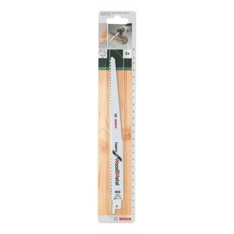 Bosch Outillages 2609256712 BIM - S 1111 DF Lame de scie sabre pour travaux difficiles dans le bois et le métal épaisseur 10-175 mm
