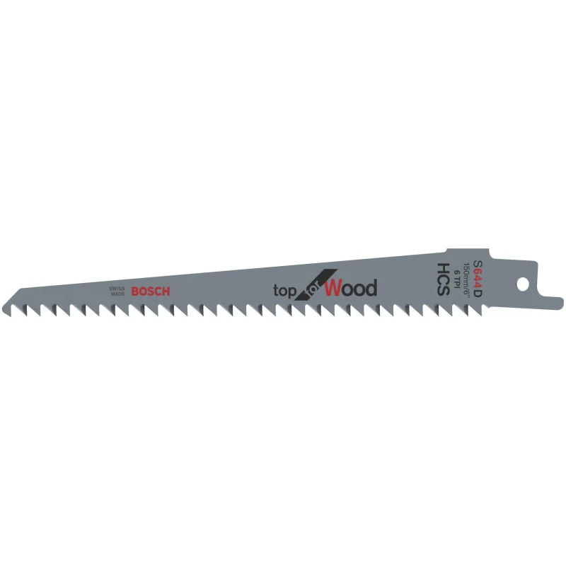 Bosch Outillages Coffret de 2 lames de scie sabre S 644 D Top for Wood (pour le bois, 150 x 19 x 1.25 mm, accessoires pour scie sabre) Multicolore