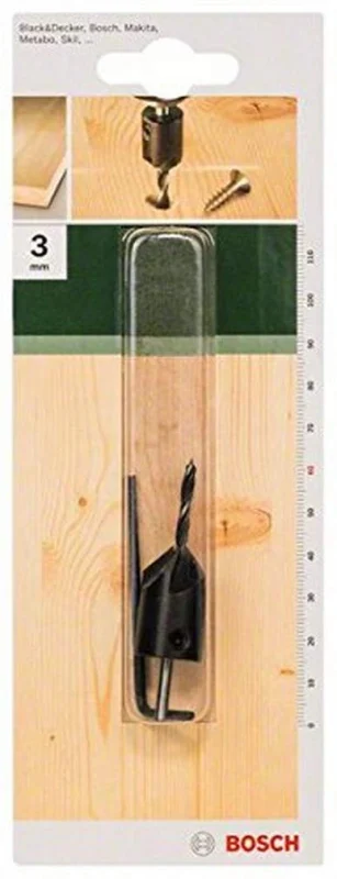 Bosch Outillages Foret à bois avec fraise à lamer Diamètre 3 mm