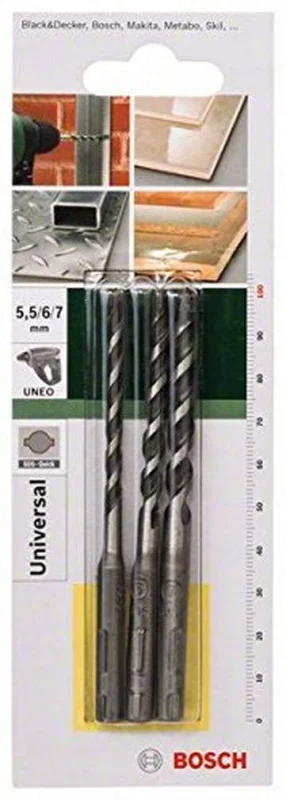 Bosch Outillages Jeu de 3 forets polyvalents pour Uneo