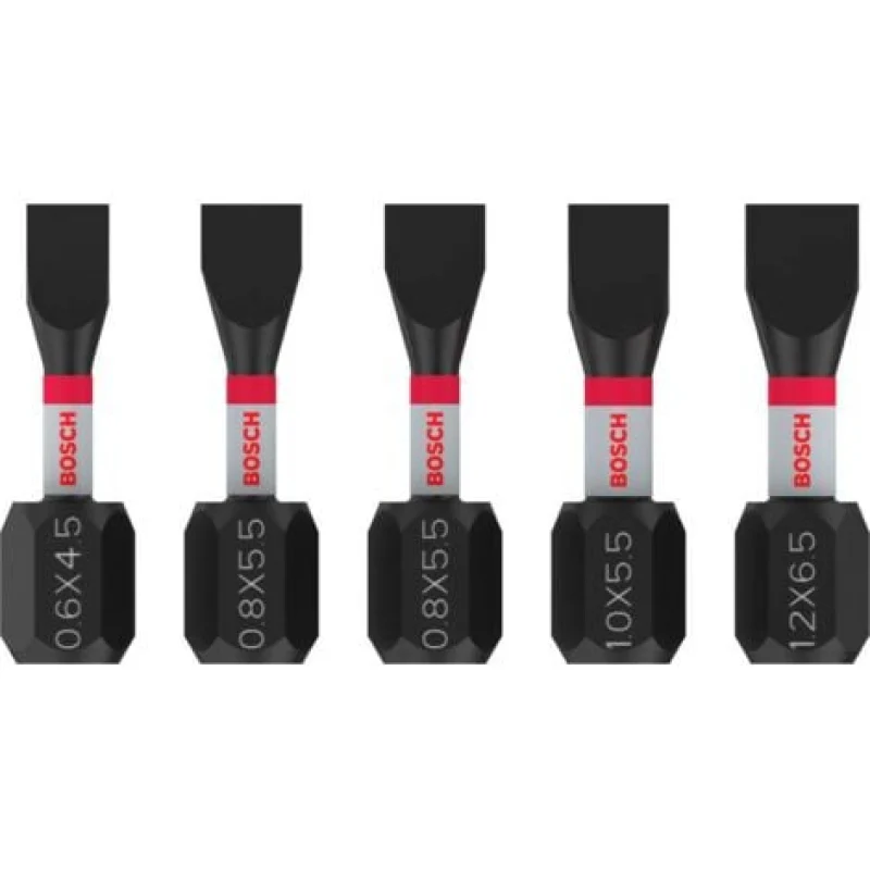 Bosch PRO Slotted Impact Bit SL4.5 SL5.5(x2) SL5.5 SL6.5 25 mm 5 pces - 2608521U60