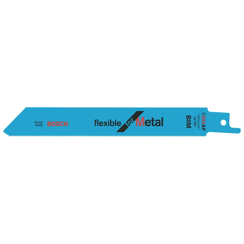 Bosch Professional 2 pièces Lame de scie sabre S 922 AF Flexible for Metal (pour le métal, 150 x 19 x 0,9 mm, Accessoires scie alternative) - Bosch Outillages