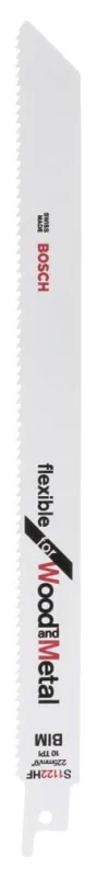 Bosch Professional Coffret de 2 lame de scie sabre S 1122 HF Flexible for Wood and Metal (longueur 225 mm, accessoires pour scie sabre) - Bosch Outillages