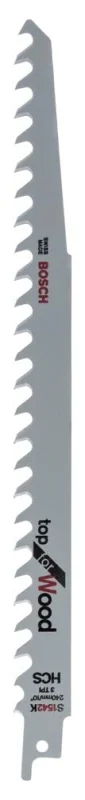 Bosch Professional Coffret de 5 lames de scie sabre S 1542 K Top for Wood (pour le bois, 240 x 19 x 1.5 mm, accessoires pour scie sabre) - Bosch Outillages