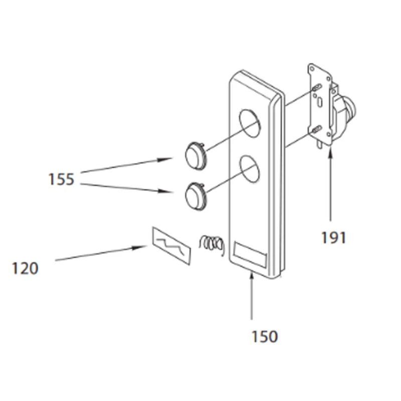 Bouton d'ouverture de porte (repère n°120) BRANDT AS6018759