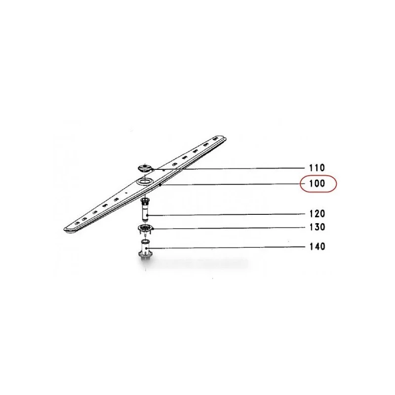 bras de dispersion en bas pour lave vaisselle MIELE