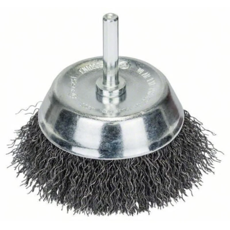 Brosse boisseau pour perceuses, à fils ondulés 75 mm /Ø6 mm Bosch 2607017123 - Bosch Outillages