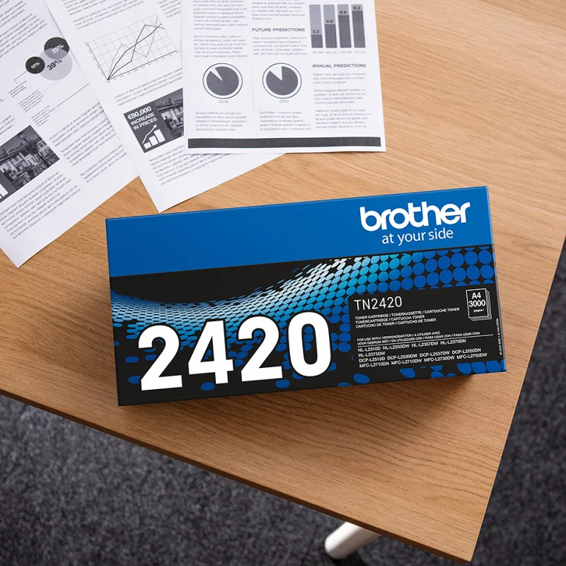 Brother TN2420 Toner d'origine pour imprimante Laser série L2000, autonomie de 3000 pages - DIVERS MARQUES