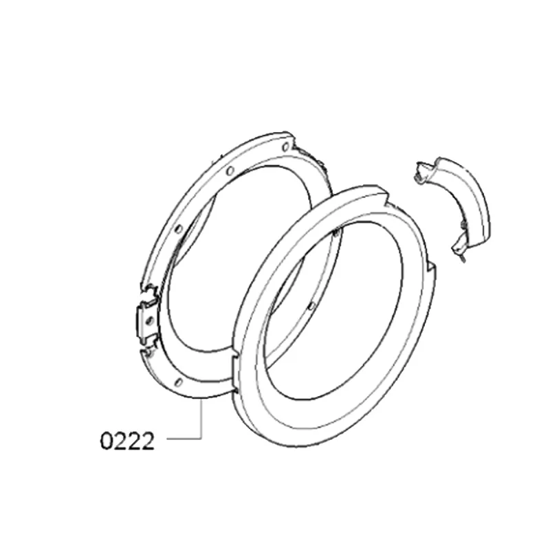 Cadre intérieur de hublot repère 0222 d'origine BOSCH 00747529 - BOSCH B/S/H