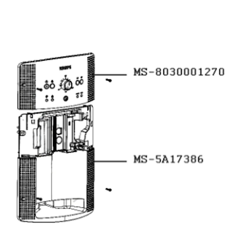 Carte électronique (repère MS-8030001270) KRUPS MS-8030001270