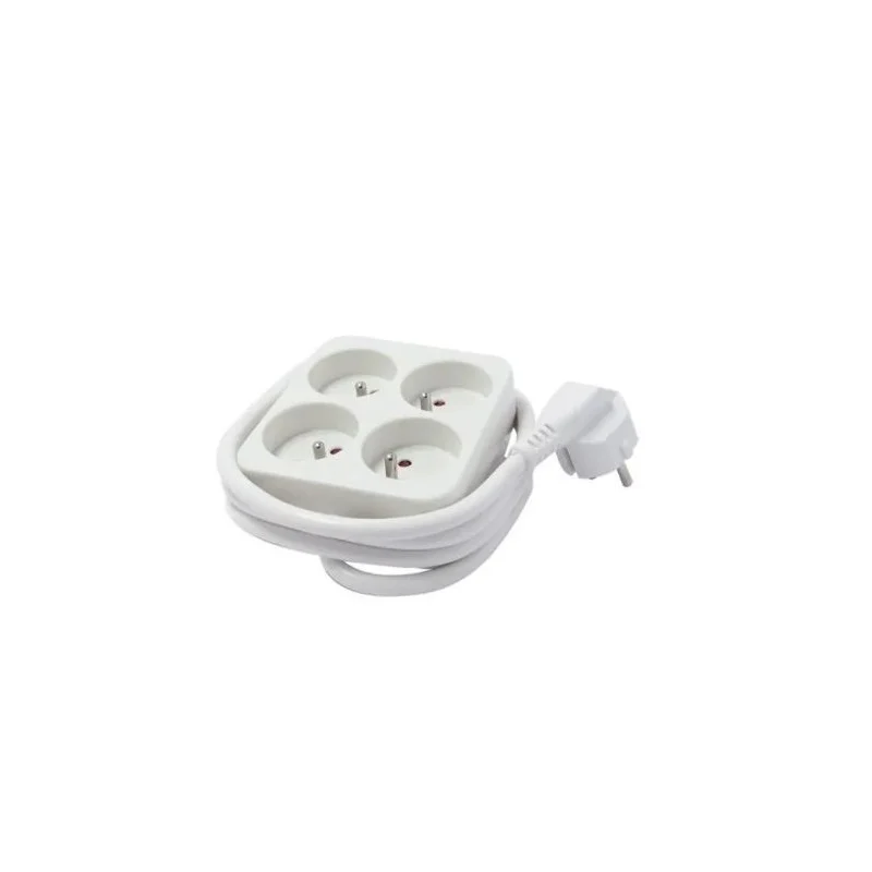 CHACON Bloc multiprise carré 4 prises 16A 3m blanc - DIVERS MARQUES