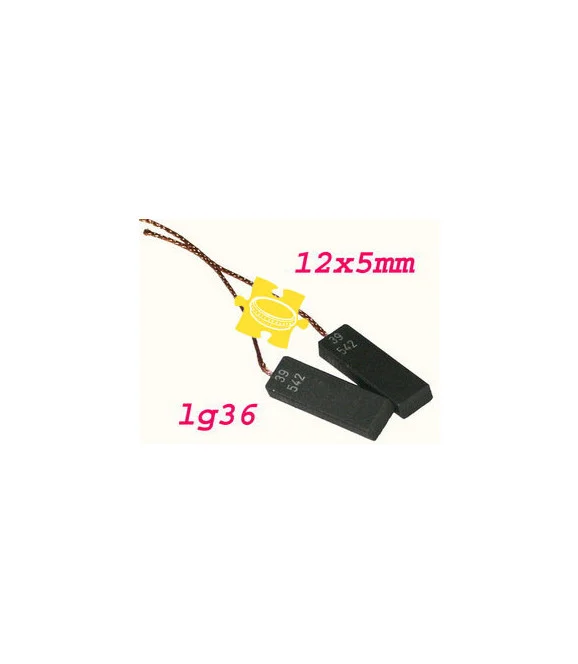 Charbons moteur lave linge Bosch 5 x12,5 x 33 mm - Bosch Siemens Neff Gaggenau Viva Impérial Balay Bsh