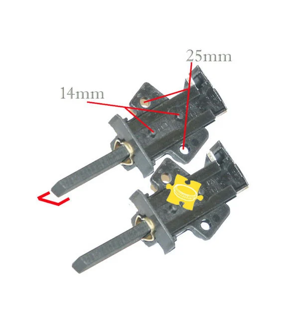 Charbons moteur lettre R lave linge Electrolux 50265480009 - Electrolux Arthur-Martin Faure Aeg Lincoln Zanussi Zoppas chap