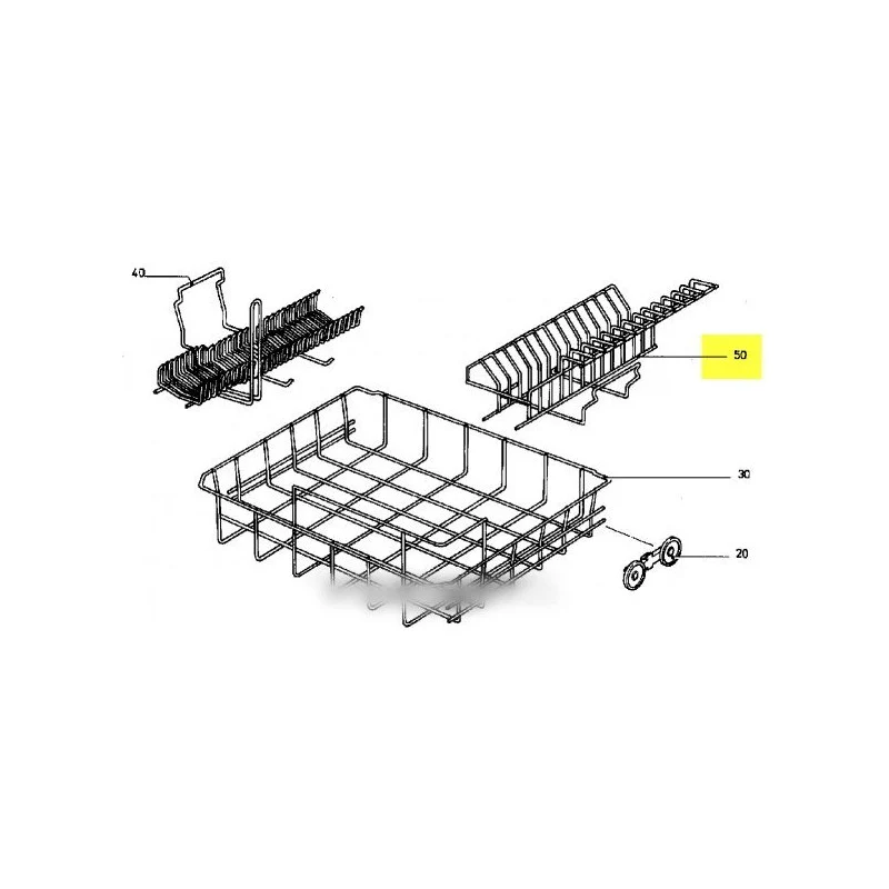 Panier à couverts pour Lave-vaisselle Miele 1074710