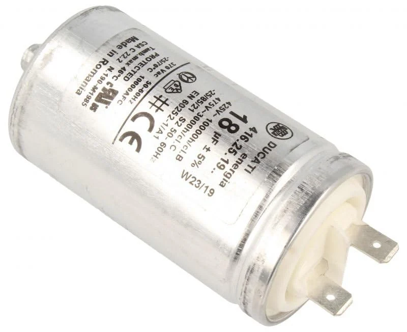 CONDENSATEUR 18 UF. COMPRESSOR pour SECHE LINGE INDESIT - C00296252