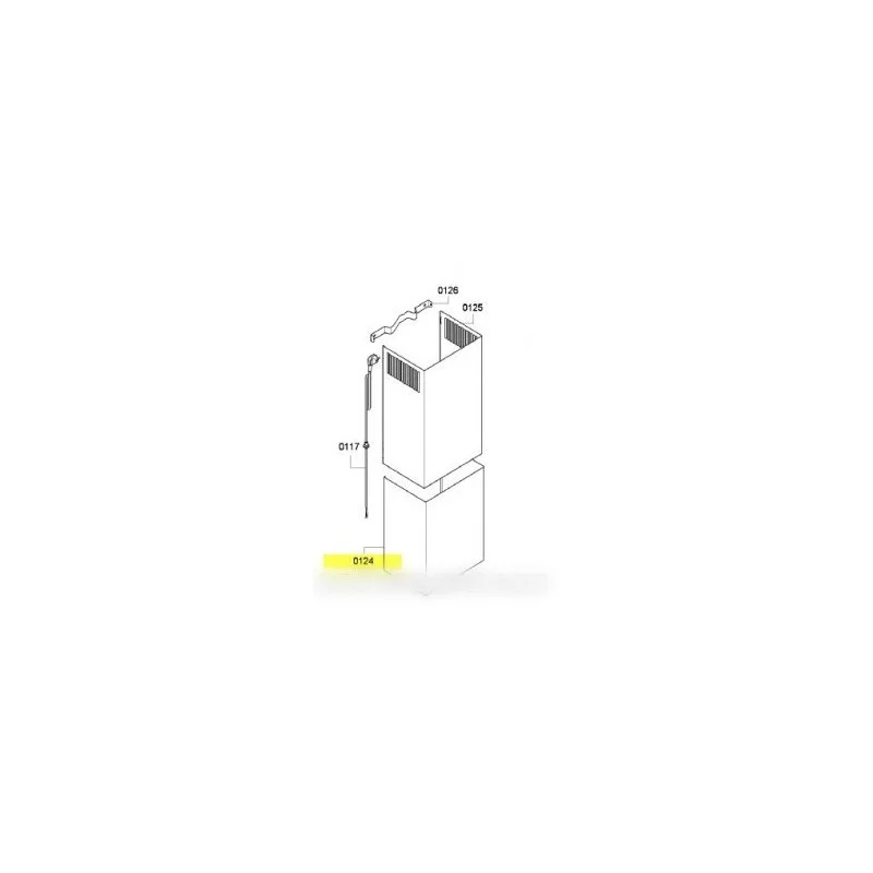 Conduit d'air inférieur pour Hotte BOSCH 00681547 - SIEMENS