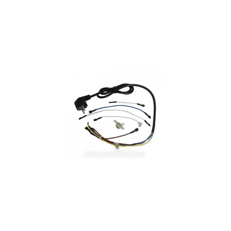 Cordon alimentation noir + fusible pour Cuiseur vapeur SEB SS-990699