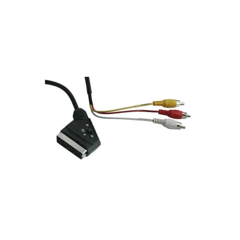 CORDON PÉRITEL MÂLE+INTER/3X RCA-MÂLE AV-STÉRÉO 2,0M. pour tv lcd cables