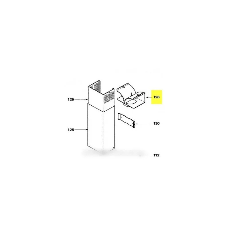 Déflecteur hotte recyclage pour Hotte BRANDT 74X6999