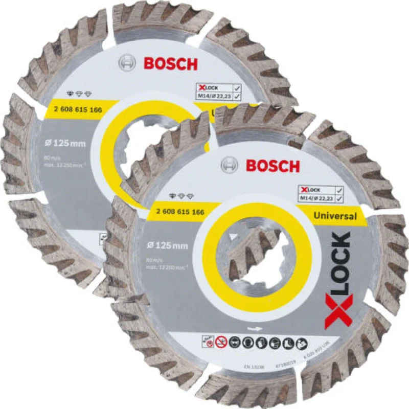 Disque à tronçonner diamanté Bosch 2608615247 125 mm 2 unités - Bosch Outillages
