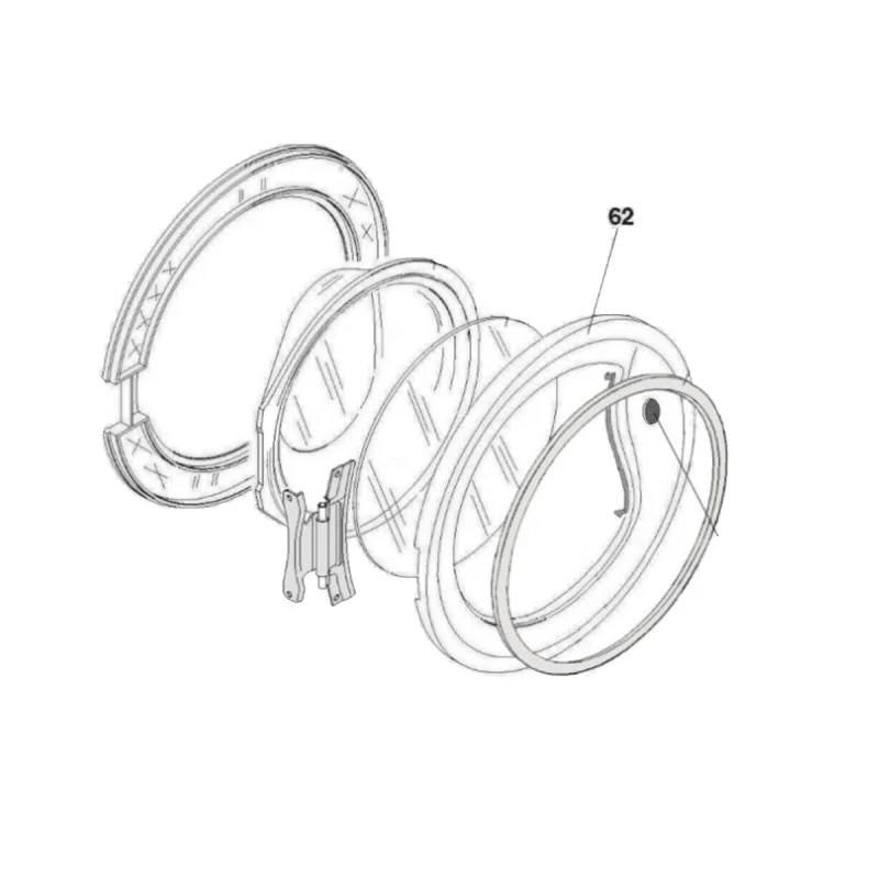 Encadrement de hublot (repère 62) CANDY 43033665