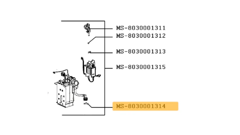 Epingle (repère MS-8030001314) KRUPS MS-8030001630