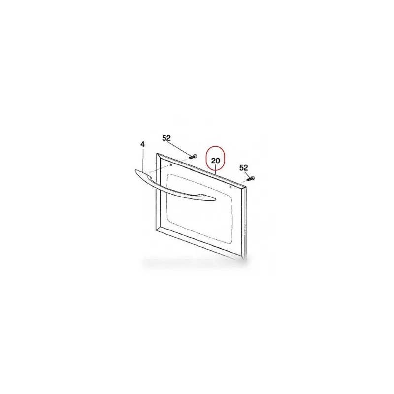 Façade avant de porte blanche pour Cuisinière ARTHUR MARTIN 3371313010 - ARTHUR MARTIN ELECTROLUX FAURE