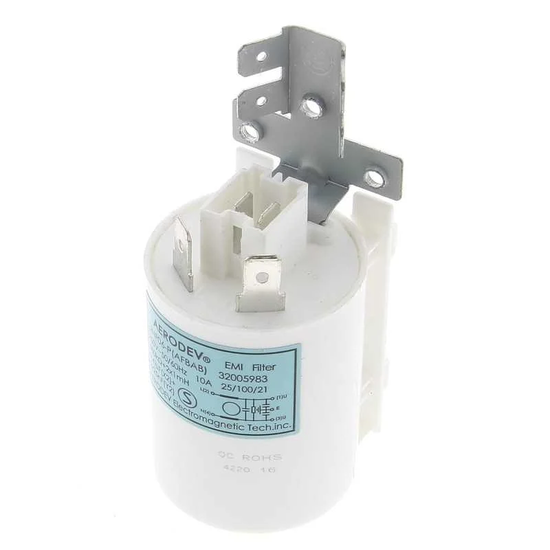 Filtre anti-parasite 0.47µF 10A pour lave-linge AYA, Bellavita, Daewoo, FAR, Proline, Essentiel B, Westwood, Surfline - 32005983