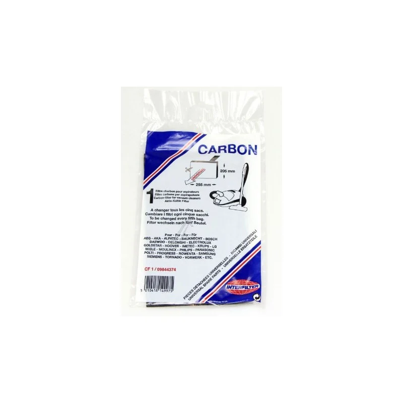 Filtre charbon actif powerpack pour Aspirateur MOULINEX 9844374
