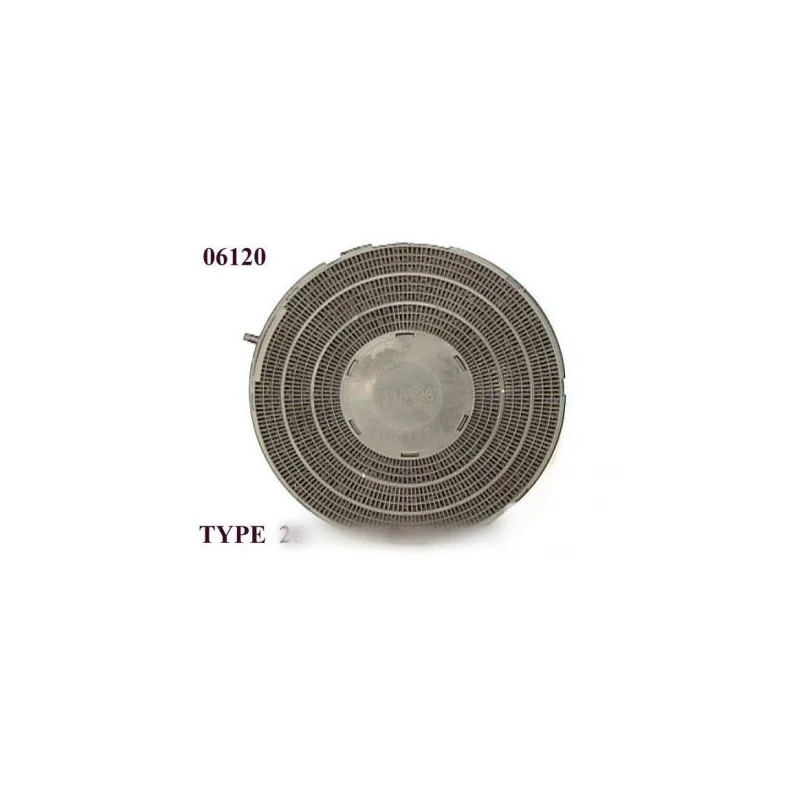 Filtre rond a charbon actif type 26 pour Hotte WHIRLPOOL 481281718528