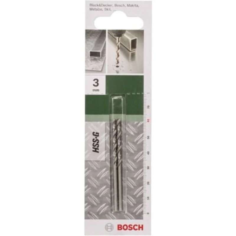 Foret à métaux rectifié HSS-G, DIN 338 3,0 x 33 x 61 mm Bosch 2609255038 V730161