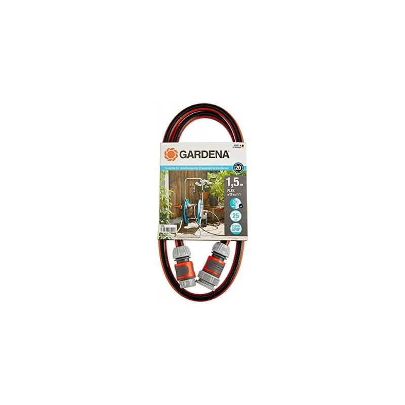 Gardena Réglage de la connexion Comfort FLEX 13 mm (1/2 Pouce), 1,5 m (18040-20)