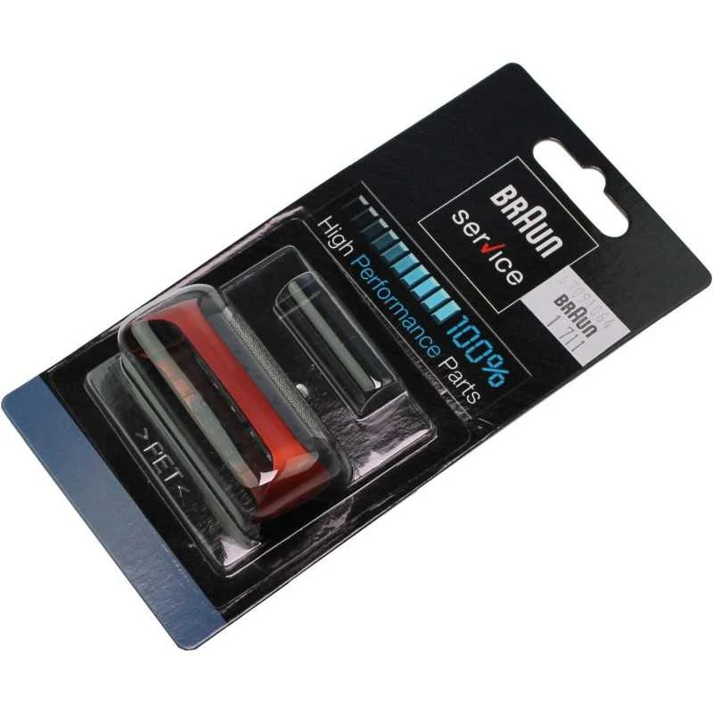 Grille de rasage métallique rouge pour rasoir électrique Braun - 67091064