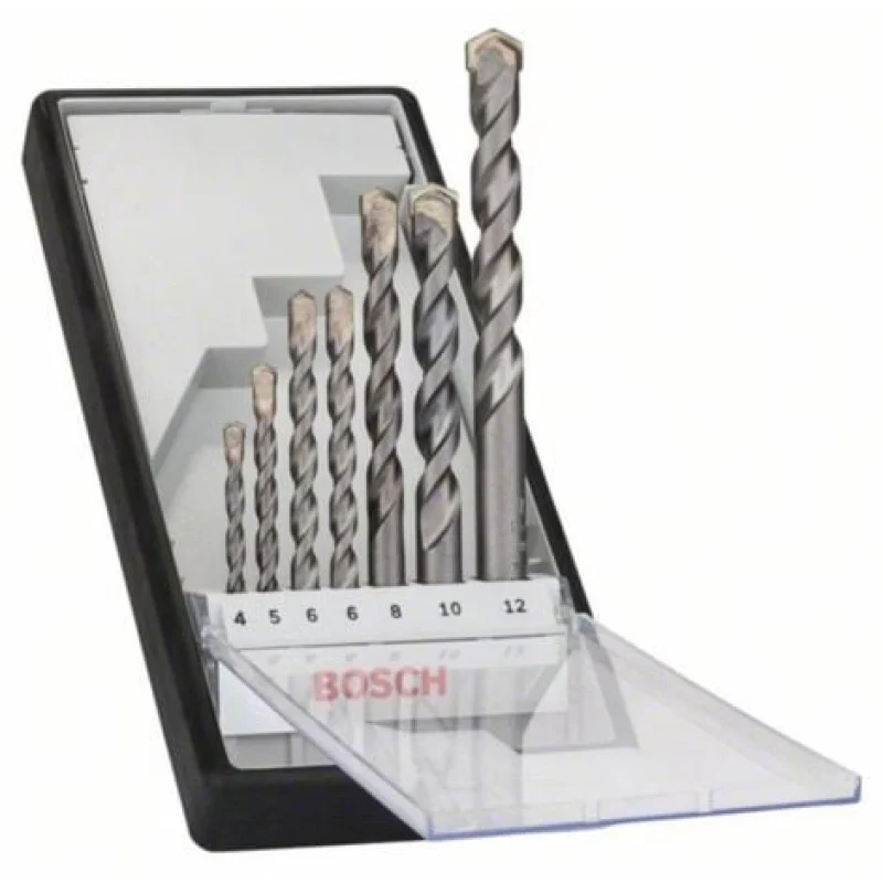Jeu de forets pour béton 7 pièces tige cylindrique Bosch Outillages 2607010545 1 set