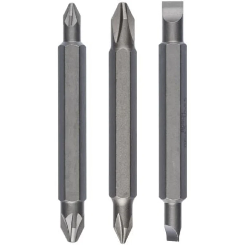 Jeu de lames doubles Bosch, 3 pièces PH1, PZ1, S 0,6x4,5, PH2, PZ2, S1,0x5,5, 60 mm - 2607001745