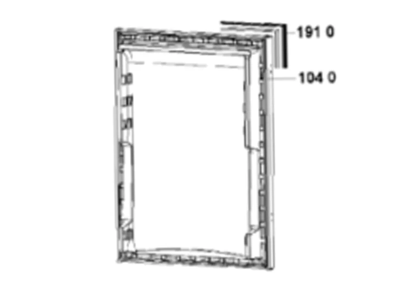 Joint de porte 923x483 (repère 1910) WHIRLPOOL C00664034