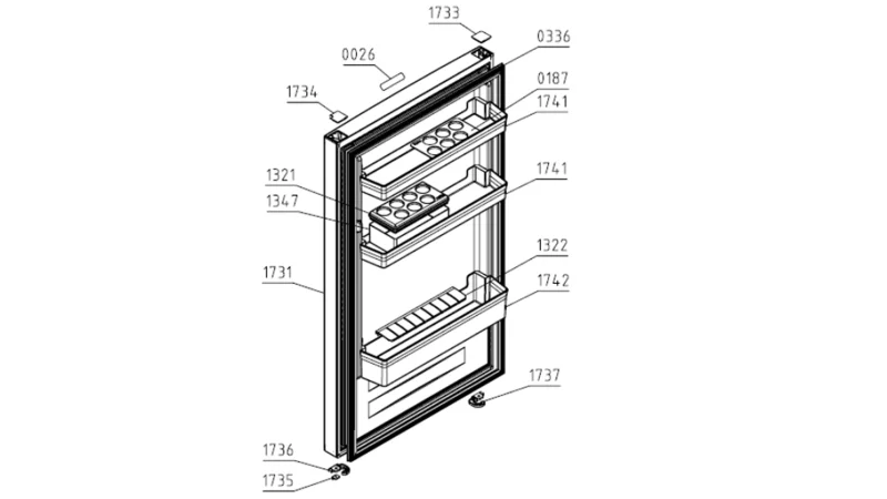 Joint de porte (congélateur) GORENJE 754132795