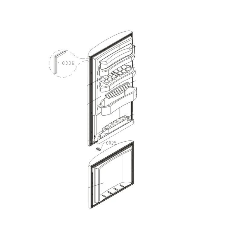 Joint de porte (partie réfrigérateur) repère 0336 GORENJE 406644