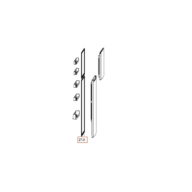 Joint de porte réfrigérateur (repère 27.3) HAIER 49073081